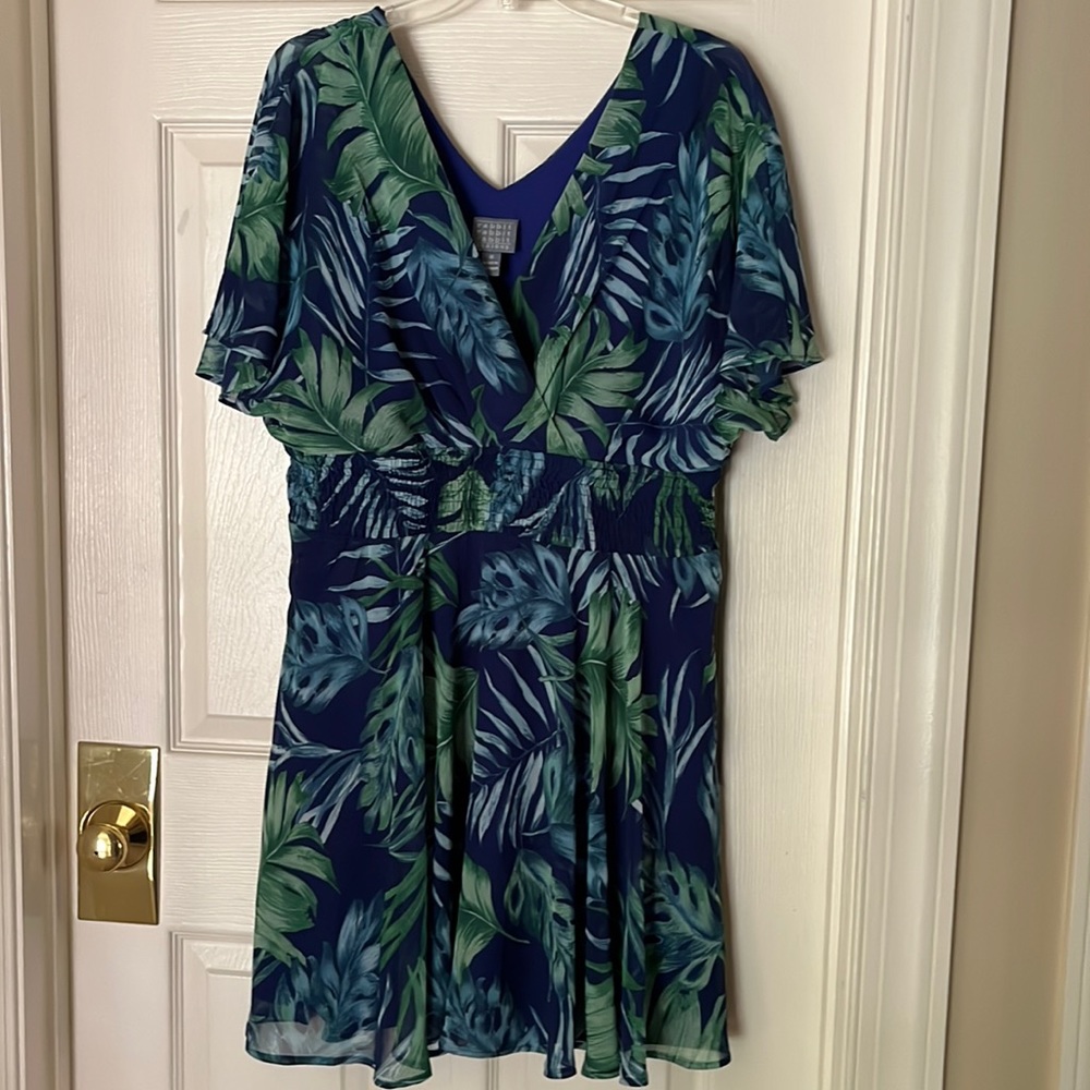 RABBIT PALM LEAVES DRESS